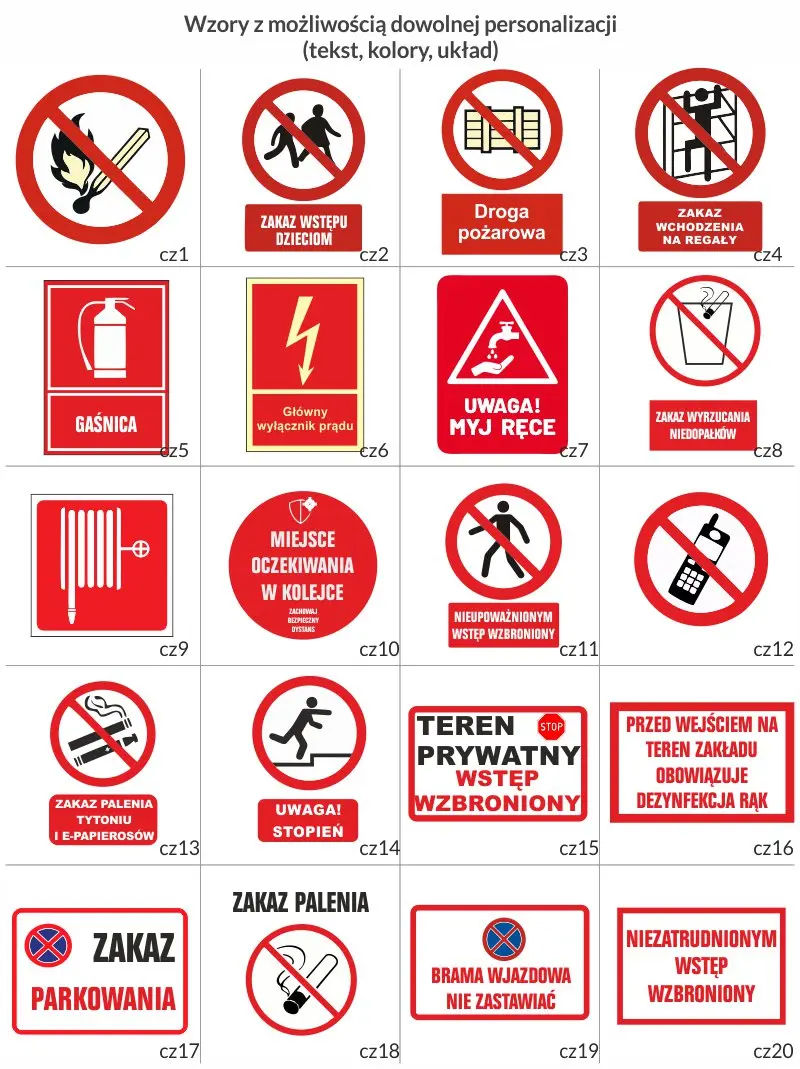 naklejki zakazu na zamówienie