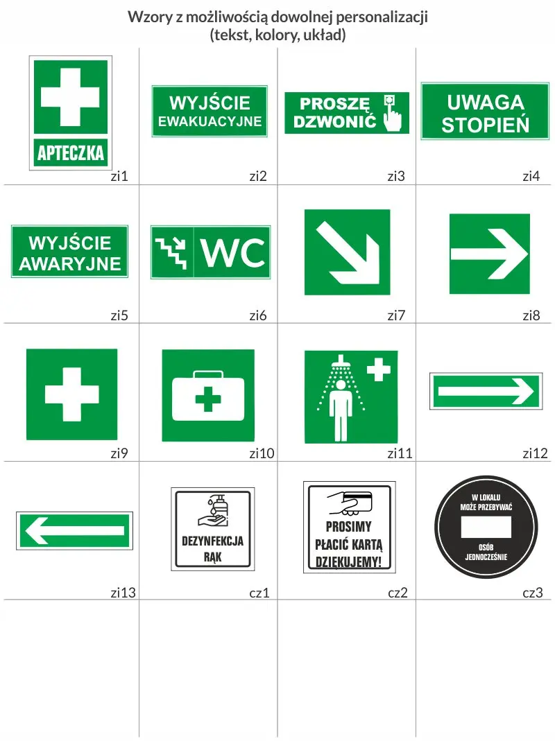 nalepki informacyjne na zamówienie